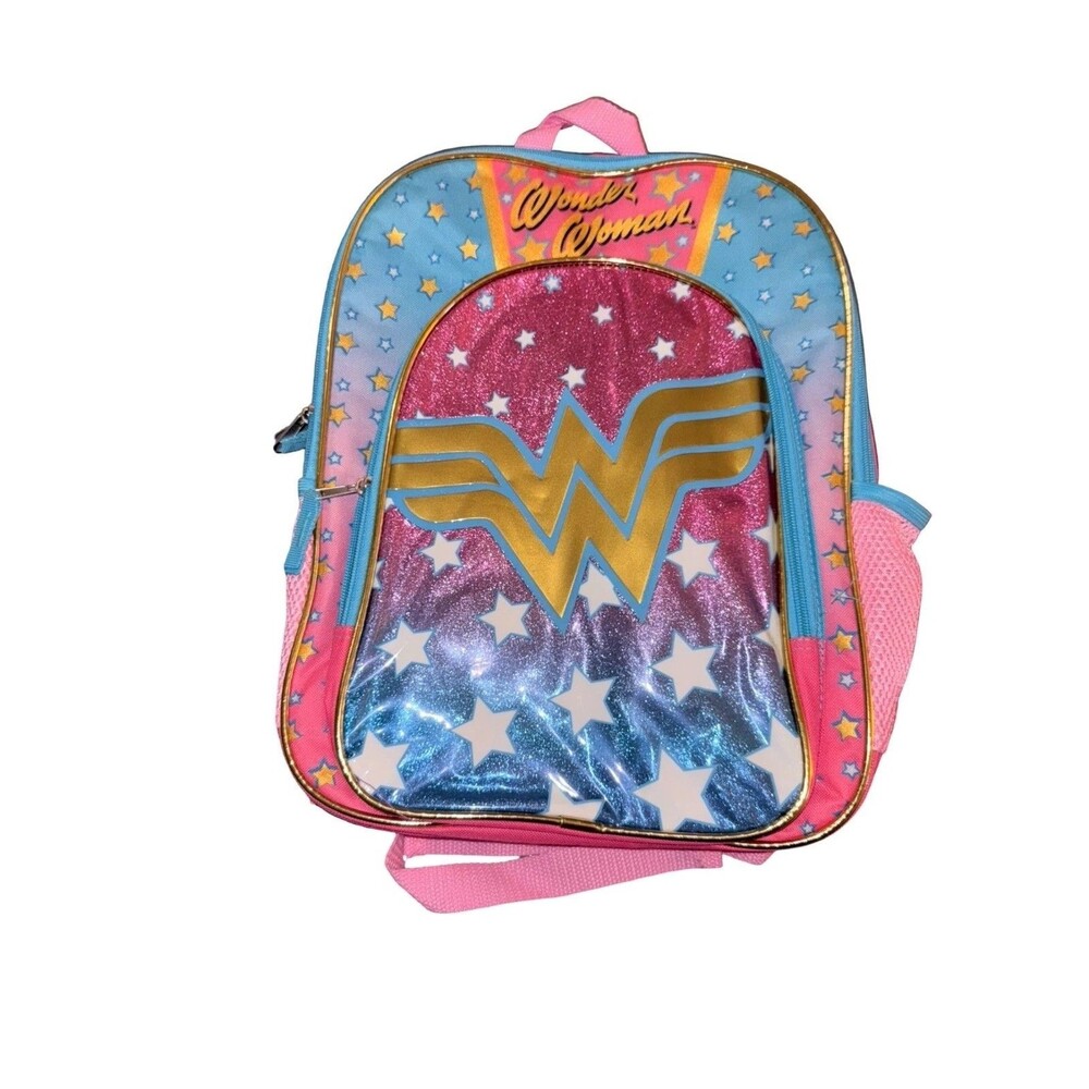 Wonder Woman kids backpack glitter new with tags New